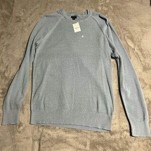 J. Crew Light Blue Men's Crewneck Sweater - Soft Knit